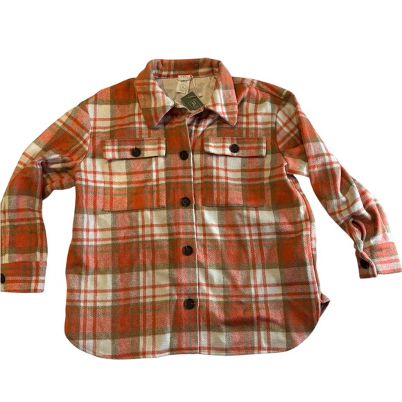 Jardines Domaine Women’s Plaid Orange & Cream Kamelena Jacket - Picture 3 of 12